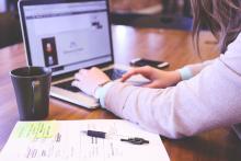 Woman on computer